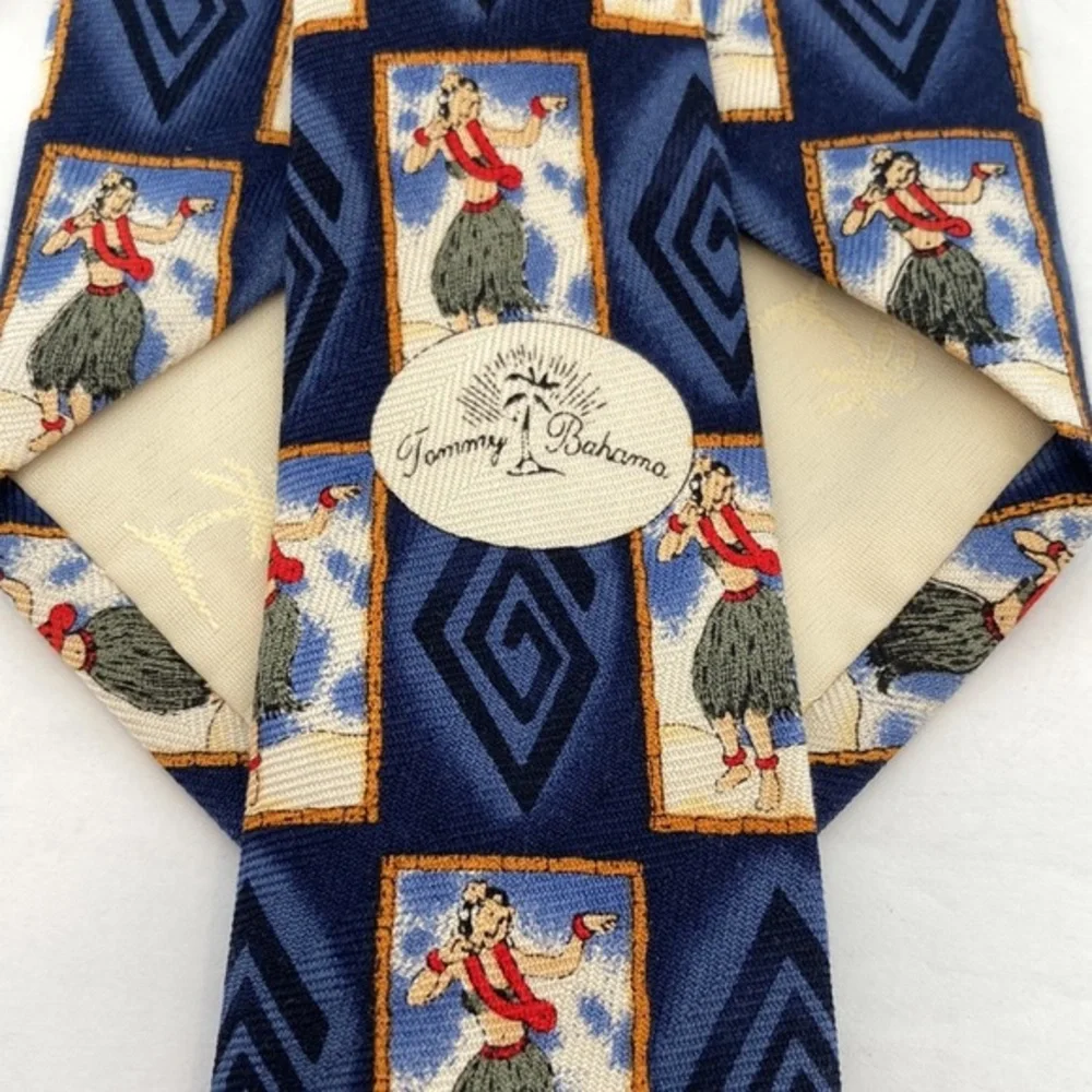 Tommy Bahama Blue Hula Girl Tie New With Tags